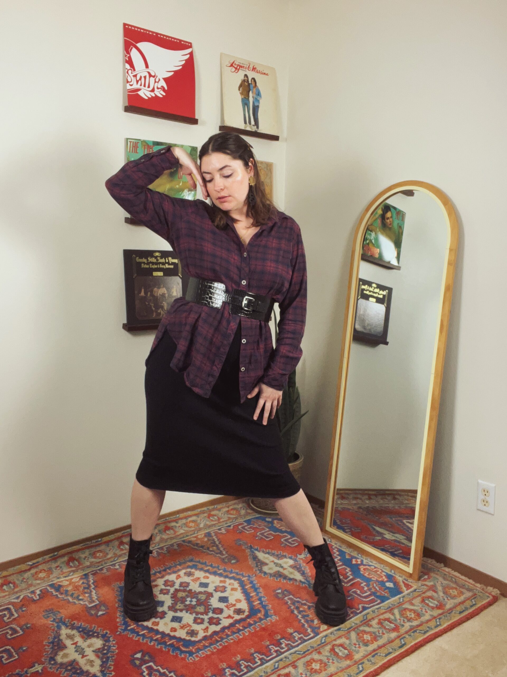 Dress Up Your Flannel in a Feminine Edgy Fit